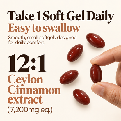 Ceylon Cinnamon 7200mg Equivalent with MCT Oil