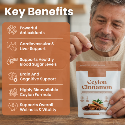 Ceylon Cinnamon 7200mg Equivalent with MCT Oil